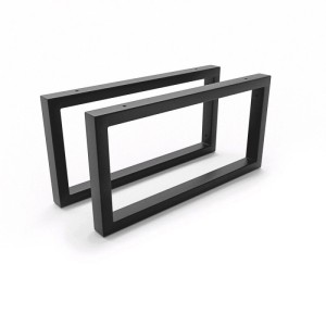 Zwei schwarze HEVVA RHEIN Waschtischhalterungen aus mattem Metall, 20x40 cm. Stabile Halterungen für Waschbecken.
