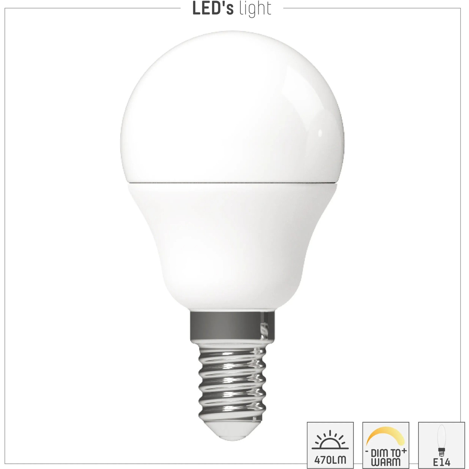 LED-Leuchtmittel E14 Globe G45, 5,5W, dimmbar. Energiesparende Lampe für Decken-, Tisch- und Wandleuchten.