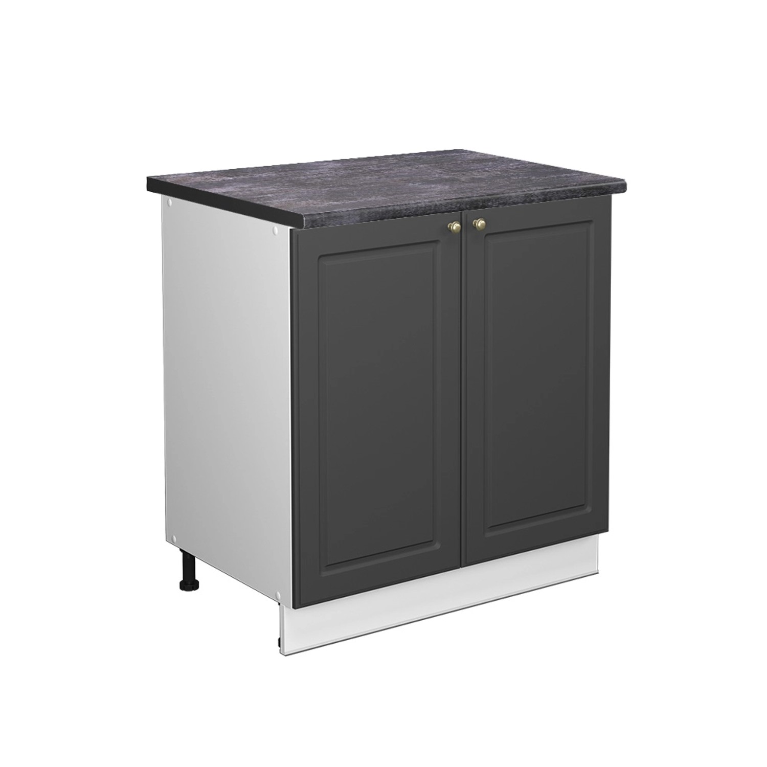 Vicco Spülenunterschrank Fame-Line Anthrazit-Gold/Weiß 80 cm mit Regal AP A günstig online kaufen
