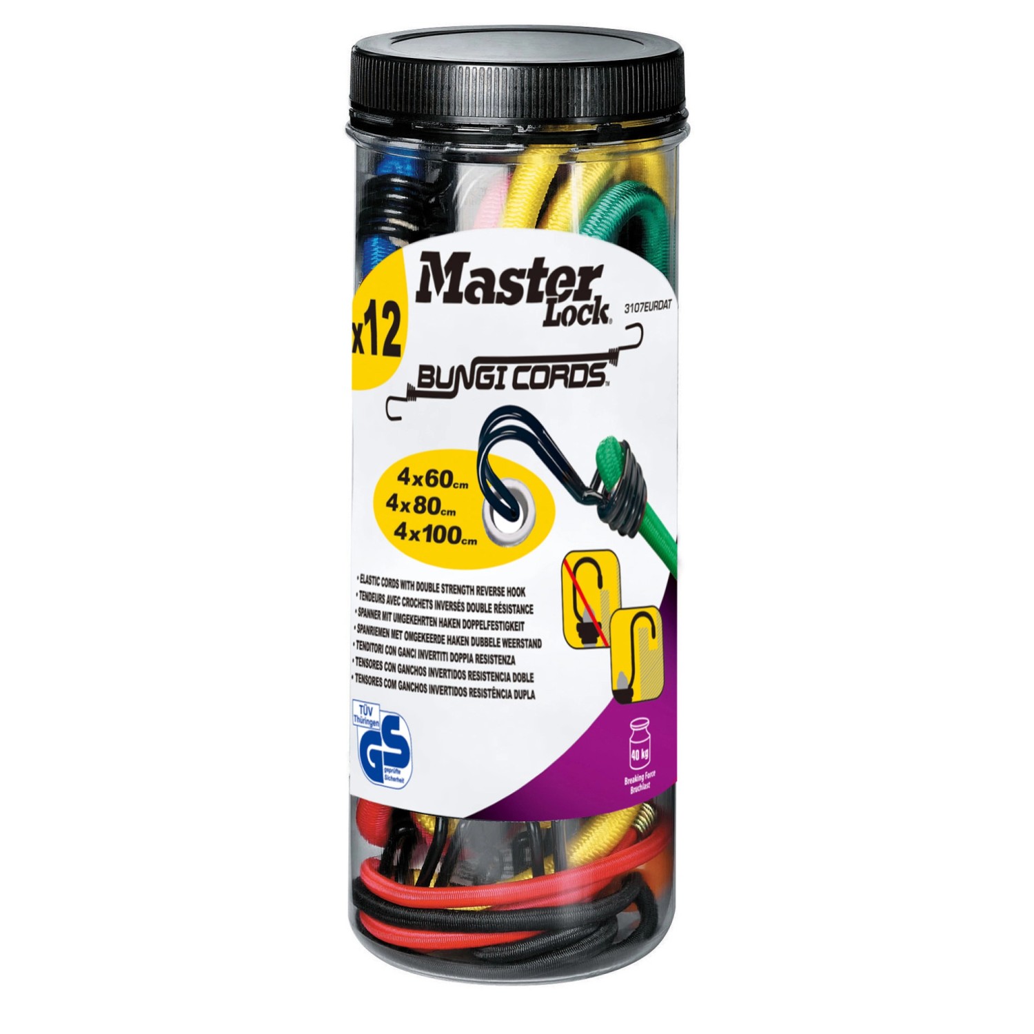 Thumbnail - Master Lock Spannseil Twin Wire 3107EURDAT Bunt 12er Set