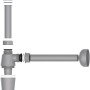 Kirchhoff Tassensiphon Eco Save, Waschbecken Siphon aus recyceltem Kunststoff, grau.