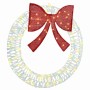 Weihnachtskranz aus PET, 75 cm, mit 60 warmweißen LEDs und roter Glitzerschleife. Festliche Dekoration.