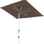Doppler Marktschirm Expert, 220x140 cm, Greige, mit Kurbelmechanik und rechteckiger Form.
