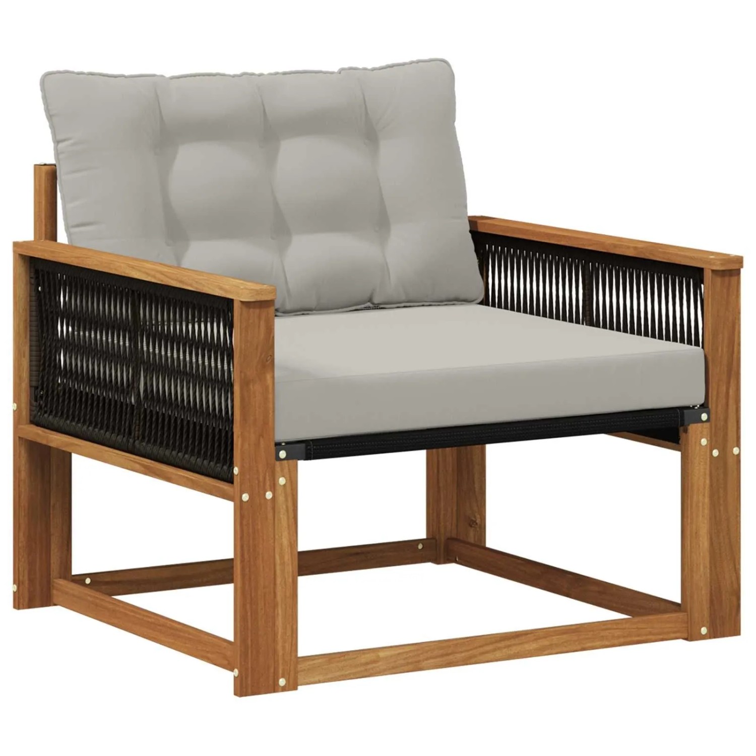 vidaXL Outdoor-Sofagarnitur Massives Akazienholz und Textilene Natur 3438891