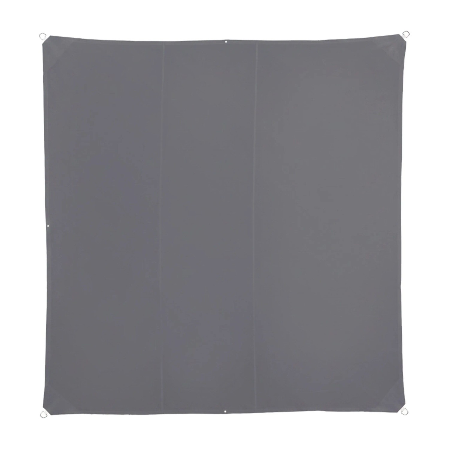 Relaxdays Sonnensegel Quadrat Polyester Grau UV-Schutz 4 m x 4 m 2,7 kg