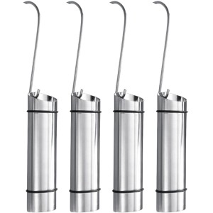 Wenko Luftbefeuchter Edelstahl, 4er Set für Heizkörper, silber matt, 20x6x40cm.