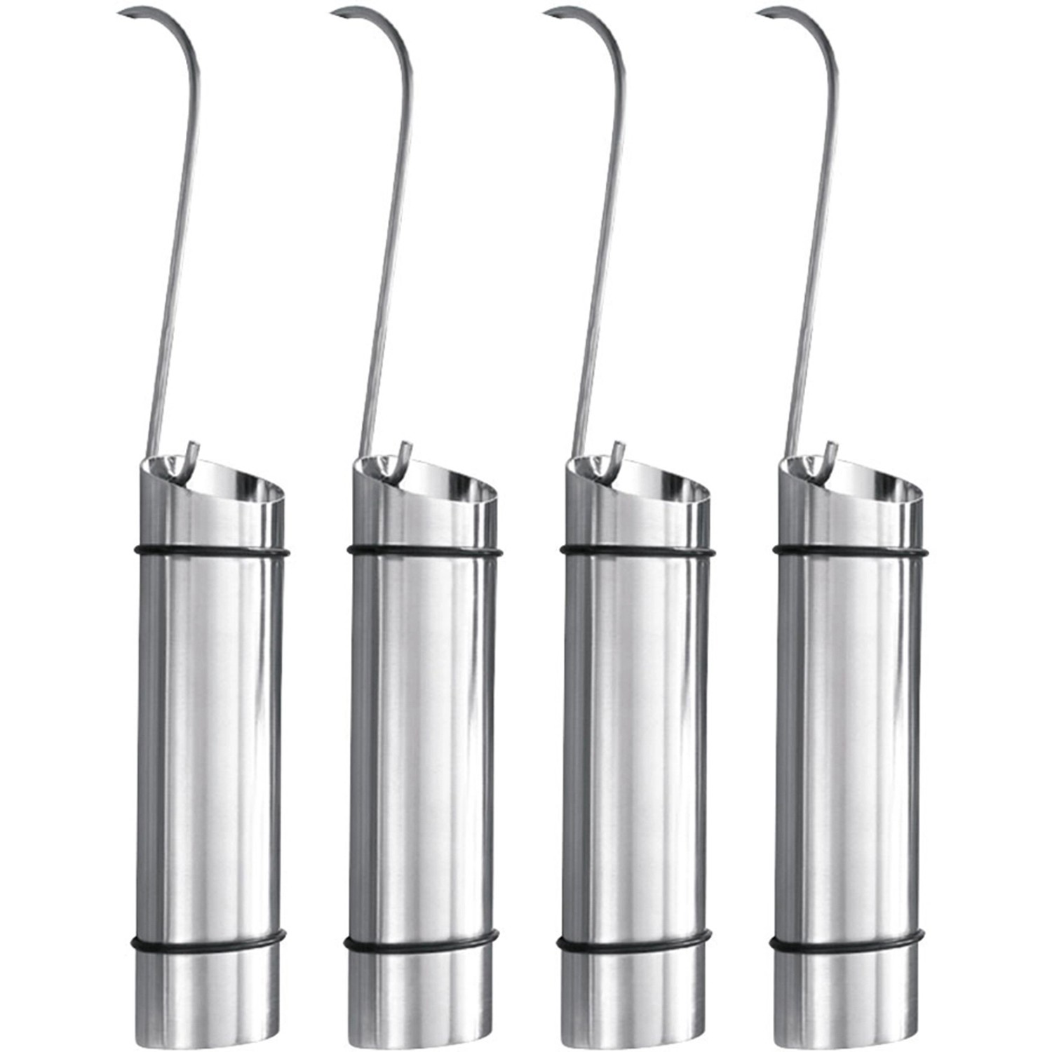 Wenko Luftbefeuchter Edelstahl Silber matt 4er Set 20 cm x 6 cm x 40 cm