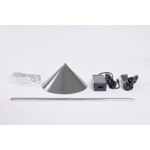 Parus by Venso LED-Pflanzenlampe Canna 30W Anthrazit, Einzelteile im Überblick.