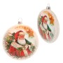 Krebs Glas Lauscha Baumschmuck Taler Historisch Santa Mehrfarbig 10cm