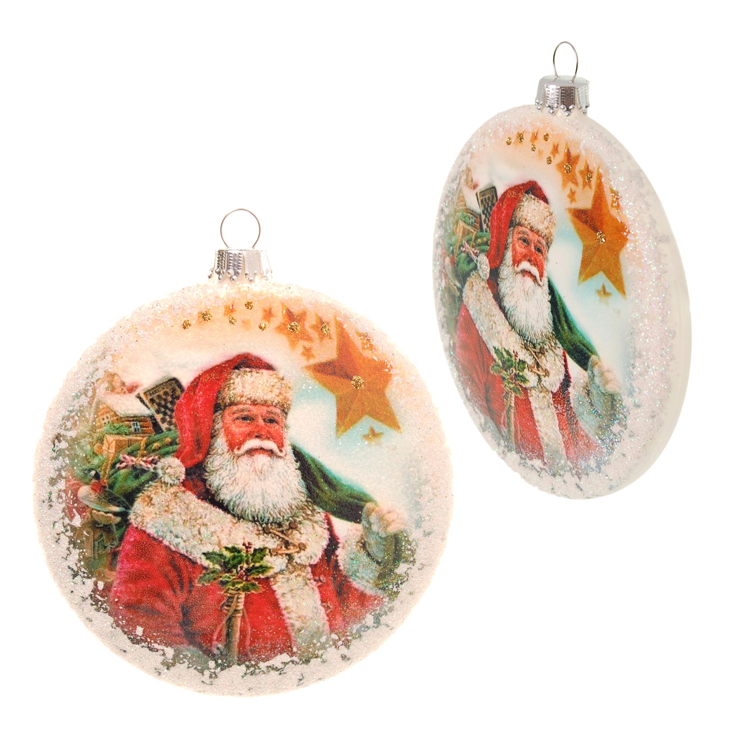 Krebs Glas Lauscha Baumschmuck Taler Historisch Santa Mehrfarbig 10cm