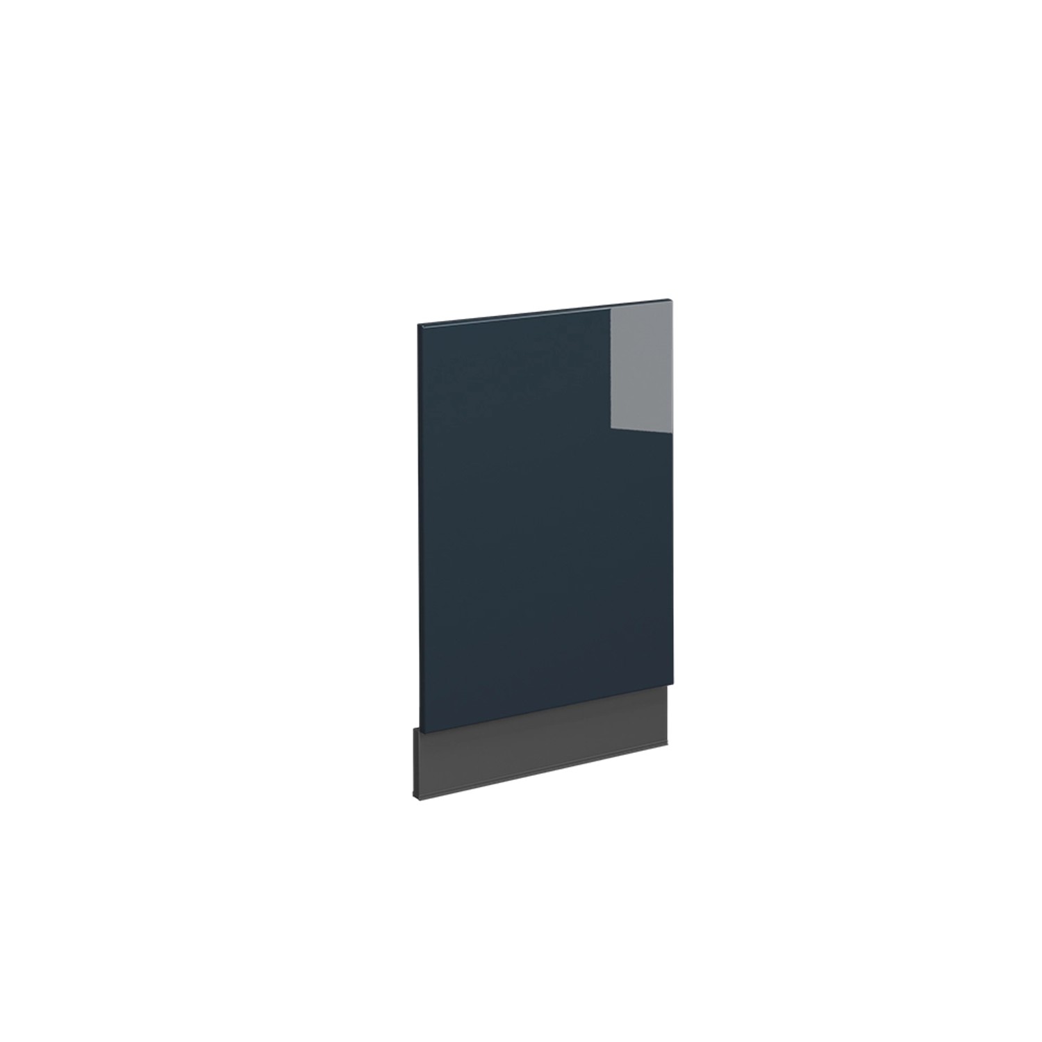 Vicco Frontblende Fame-Line Dunkelblau Hochglanz 45 cm ohne Arbeitsplatte mit Anthrazit Korpus