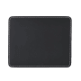 Schwarzes Hama Mauspad in Lederoptik, 23x23,4 cm, mit weißer Naht.