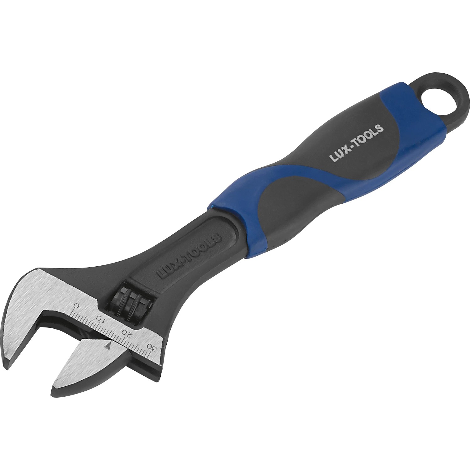 LUX Rollgabelschlüssel 200 mm Comfort mit verstellbarer Backe und ergonomischem Griff.