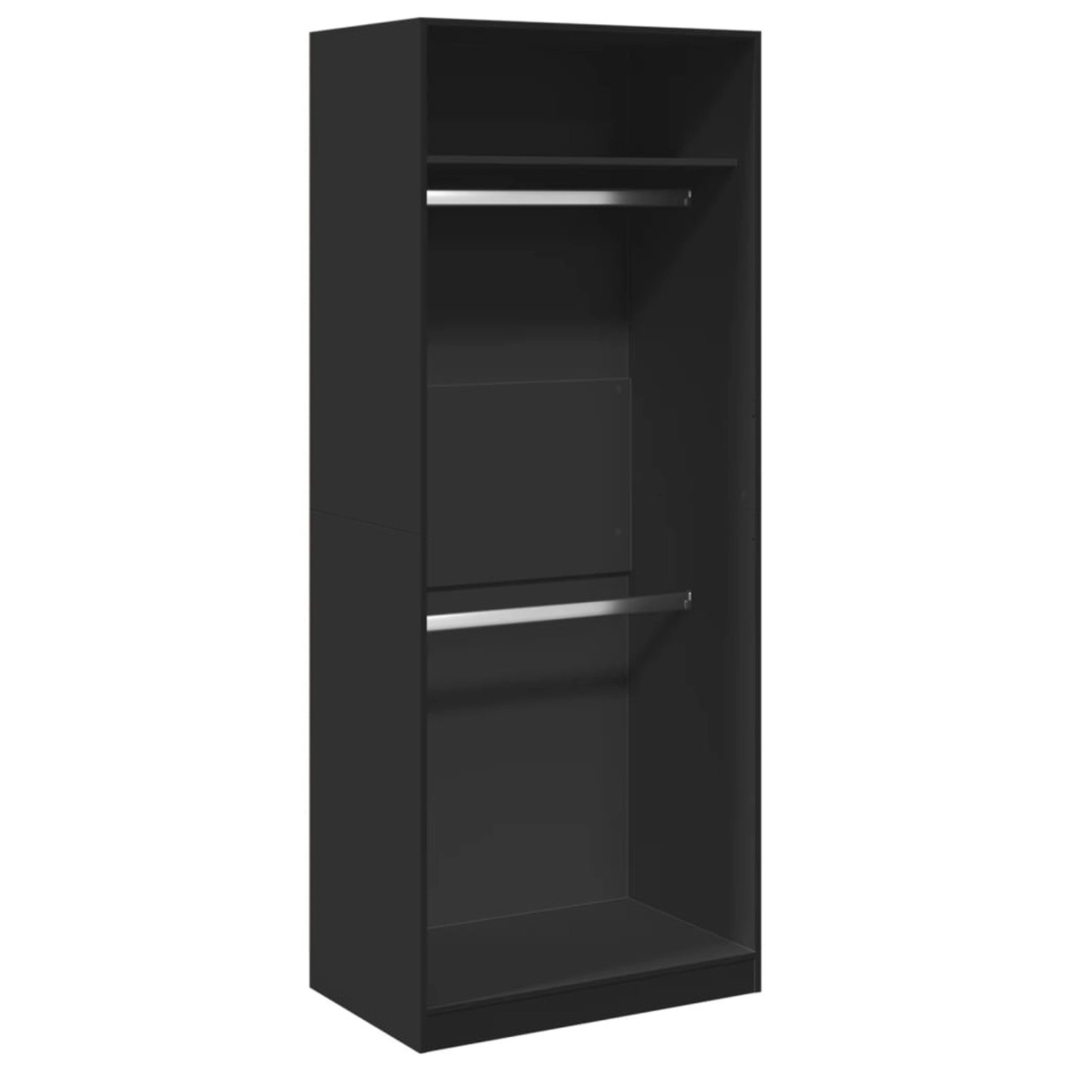 vidaXL Kleiderschrank Schwarz 80x50x200 cm Holzwerkstoff 3307793 günstig online kaufen