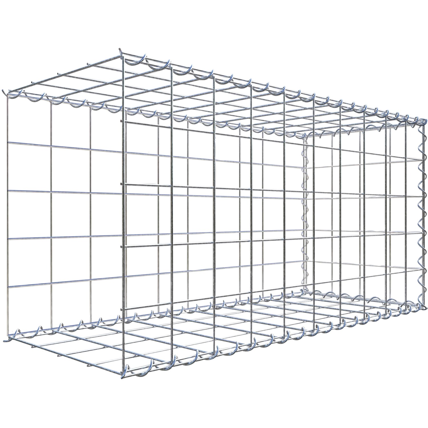Thumbnail - Gabiona Gabione-Anbaukorb Typ 2 50 x 100 x 40 cm Maschenw 10 x 10 cm