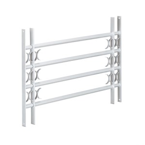 Relaxdays Fenstergitter Stahl Grau Ausziehbar 60 cm x 100 cm bis 150 cm