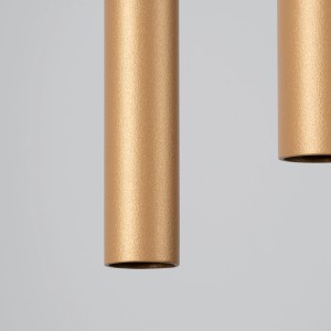 Detailaufnahme: Goldene Sollux Pastelo 2 Pendelleuchte aus Stahl, Lampen & Leuchten für Wohnzimmer, Esszimmer.