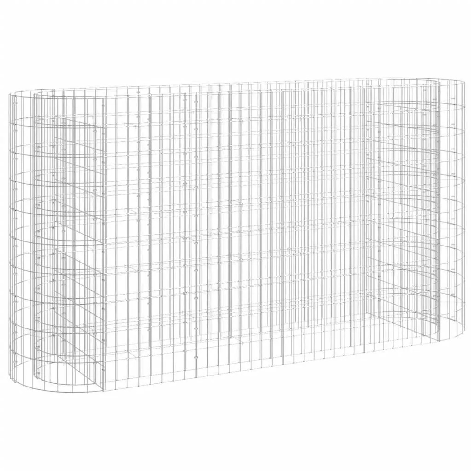 Furnicato Gabionen-hochbeet Verzinktes Eisen 190x50x100 Cm
