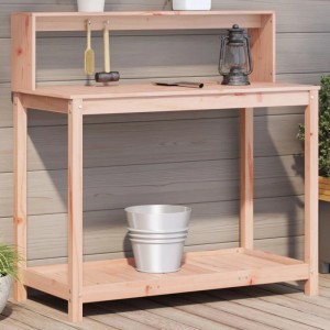vidaXL Pflanztisch aus Douglasie-Holz mit Ablagen für Garten & Terrasse.