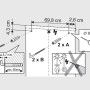 Montageanleitung für Jokey Spiegelschrank Trava mit Maßangaben und Hinweisen zur Elektroinstallation.