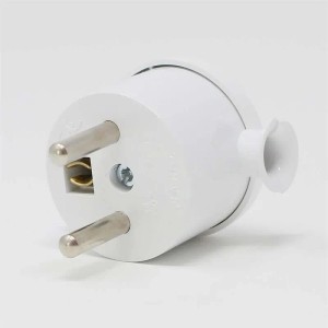 world-trading-net Schutzkontakt Winkel-Stecker WTN-III Weiß 2P+Z