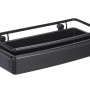 WENKO Wandablage Molinella in Schwarz, Badregal zur Wandmontage für Badutensilien.