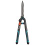 Gardena EnergyCut 2in1 Hand-Heckenschere mit grauen Griffen und blauen Akzenten.