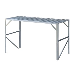 Halls Tisch Standalone, 121x52cm, aus Aluminium für Gewächshaus & Garten.