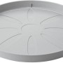 Runder Deroma Origin Untersetzer 17 cm in Hellgrau, langlebig, stoßfest, frost- und UV-beständig.
