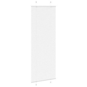 Weißes Plissee aus Polyester, 70x200 cm, für Fenster. Bietet Sicht- und Sonnenschutz.