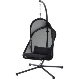 Siena Garden Hängesessel Yobaya Cool Black mit Stahlgestell und Air Mesh Bezug.