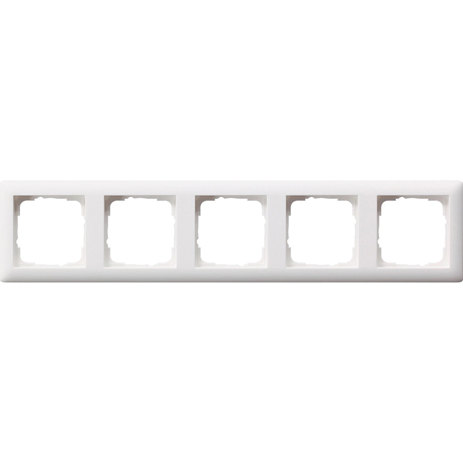 Gira Abdeckrahmen 5-Fach Standard55 Reinweiß Seidenmatt