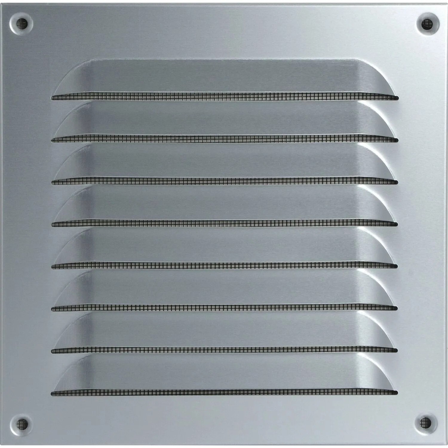 Upmann Wetterschutzgitter Eckig Aufschraubbar 200x200mm Aluminium Silber