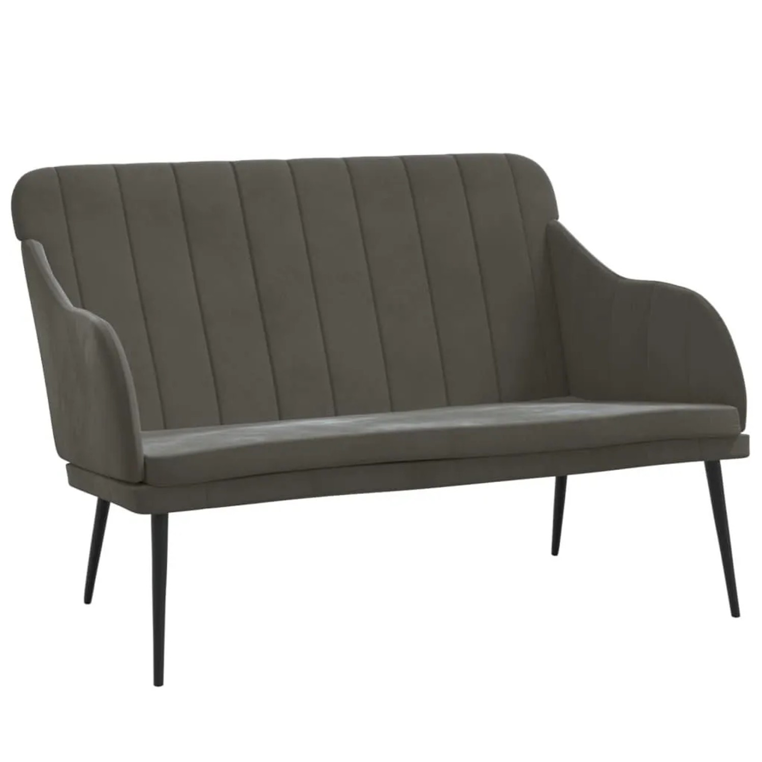 vidaXL Sitzbank Dunkelgrau 110x76x80 cm Samt 351465