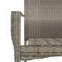 Detailansicht der grauen Poly Rattan Gartenmöbel Essgruppe von vidaXL.