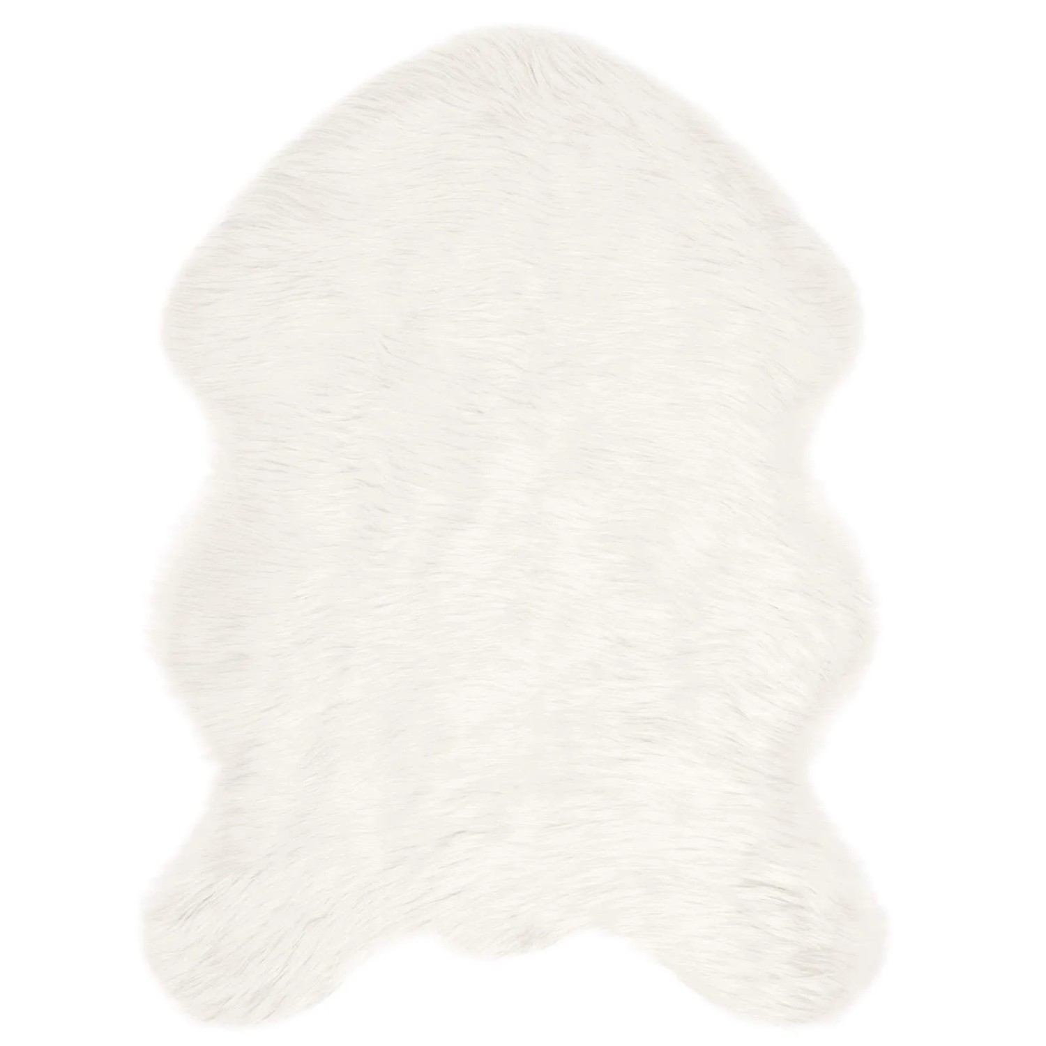 vidaXL Kunstschaffell Teppich Tafalla Weiß 80 x 120 cm Polyester 42021476 günstig online kaufen