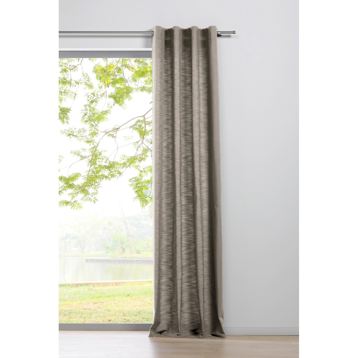 Mydeco Schlaufenschal Balance in Cappuccino, 135x245 cm, blickdichter Fenstervorhang.