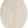 Wenko WC-Sitz Eiche MDF Grau mit Absenkautomatik und Fix-Clip Befestigung.