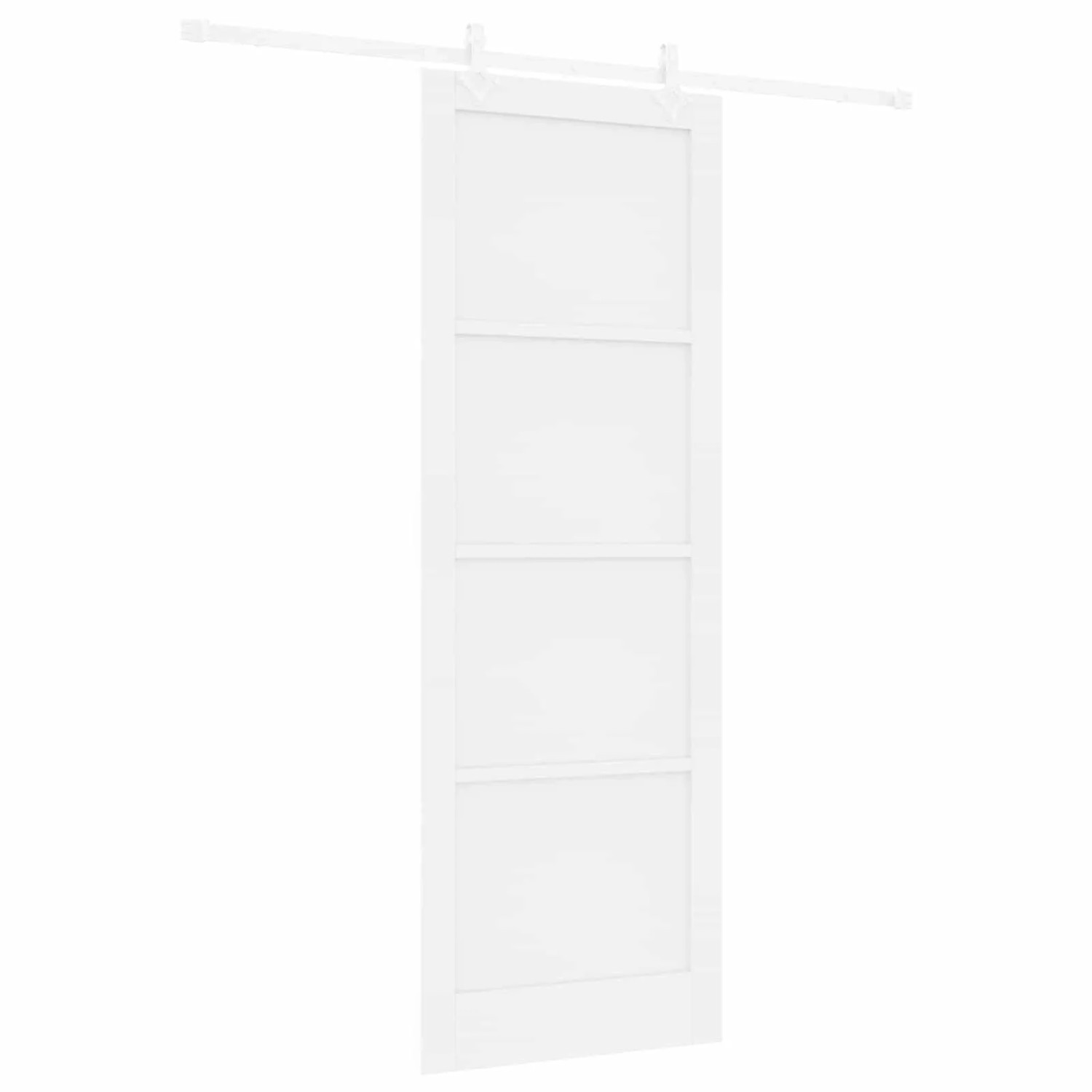 vidaXL Schiebetür Weiß 83 x 232 cm Massives Kiefernholz 3445536
