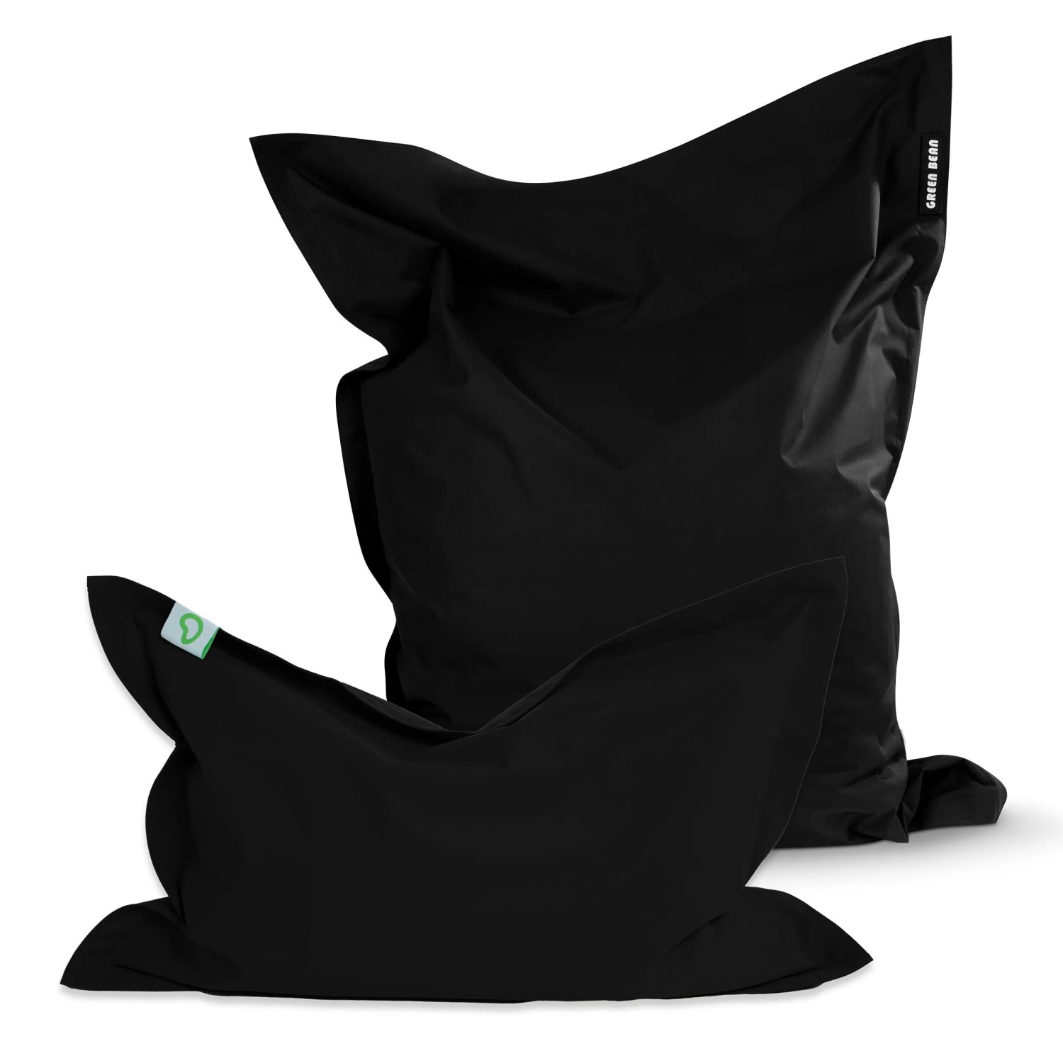 Green Bean Sitzsack-Set 2er Square XXL + BeBi 140 x 180 x 25 cm PVC Schwarz
