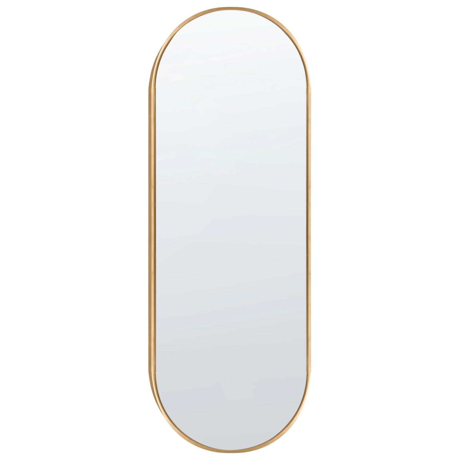 Beliani Wandspiegel AZEVILLE Gold 2x46x122