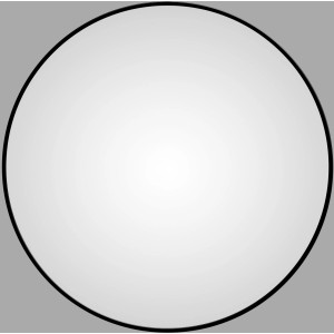 Runder DSK Design Wandspiegel Silver Globo, Ø 100 cm, mit schwarzem, mattem Rahmen.