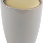 Wenko Badhocker Candy Taupe mit gepolsterter Sitzfläche und integriertem Wäschesack.