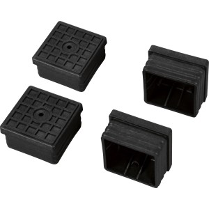 Fusskappen für Moonbeam Loungegruppe, Ersatzteile für Essgruppen, 4er Set, schwarz.