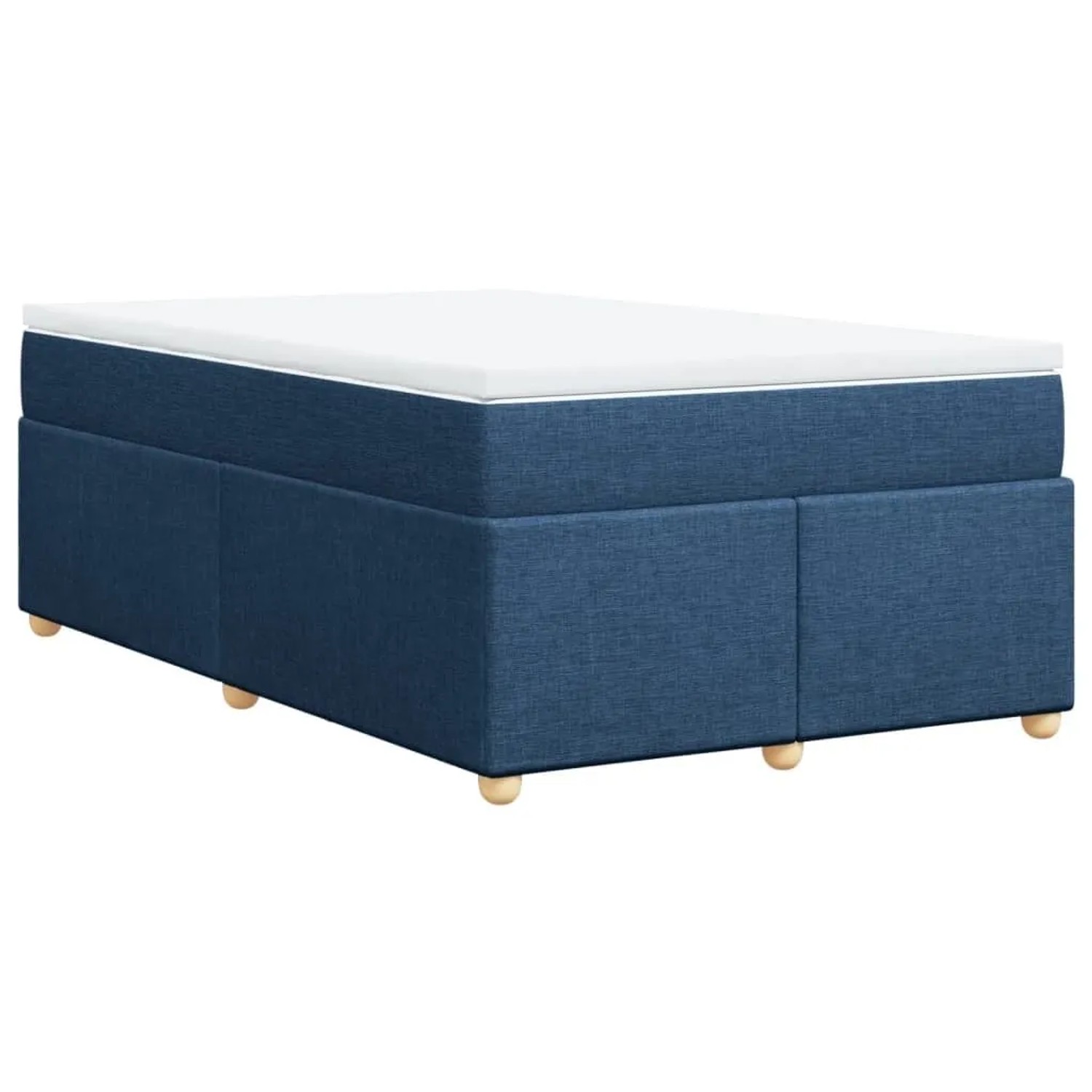 vidaXL Boxspringbett mit Matratze Blau 120x190 cm Stoff 3285365 günstig online kaufen