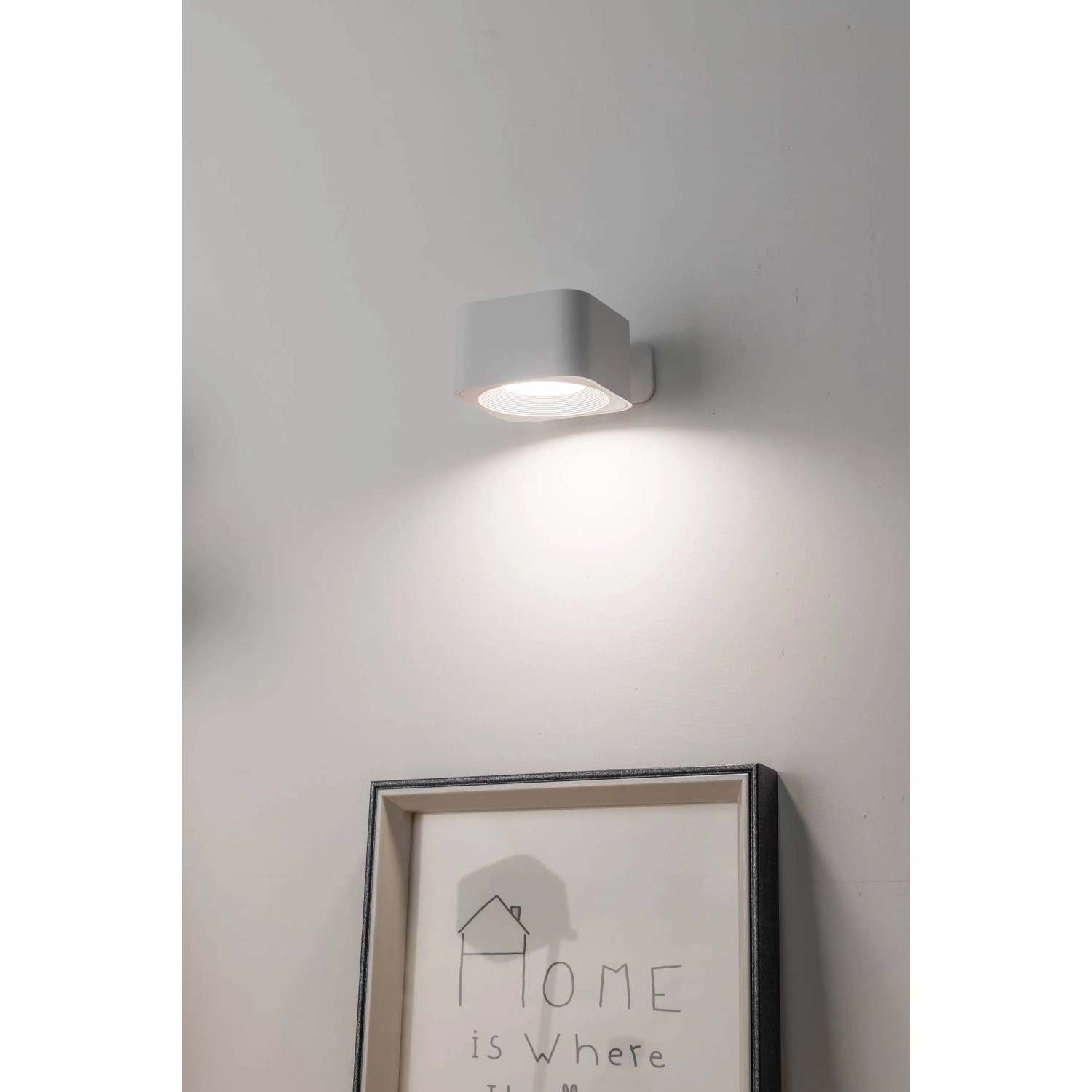 EGLO LED Wandleuchte MURAGLIE, weiß, eckig, dimmbar mit Touch-Funktion.