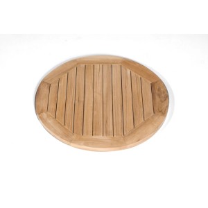 Natur24 Tischplatte Tunis, 70x70 cm, Teakholz für Gartentische.