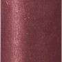 Bolsius Rustik-Kerze Shimmer in Rot, 130/68 mm. Stumpenkerze mit Metallic-Effekt.