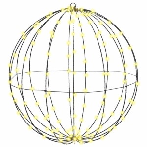 Dekorative Metallkugel mit 384 warmweißen LED-Lichtern, 60 cm, Weihnachtsdekoration.