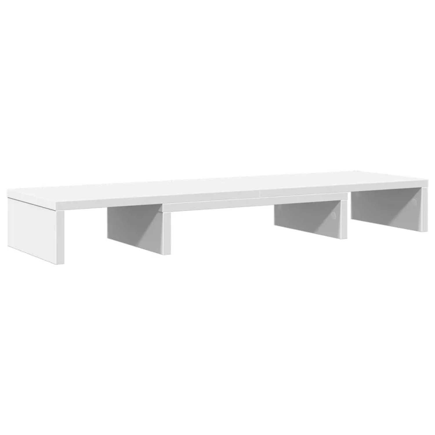 vidaXL Monitorständer Verstellbar Weiß 80x24x10,5 cm Holzwerkstoff 854634